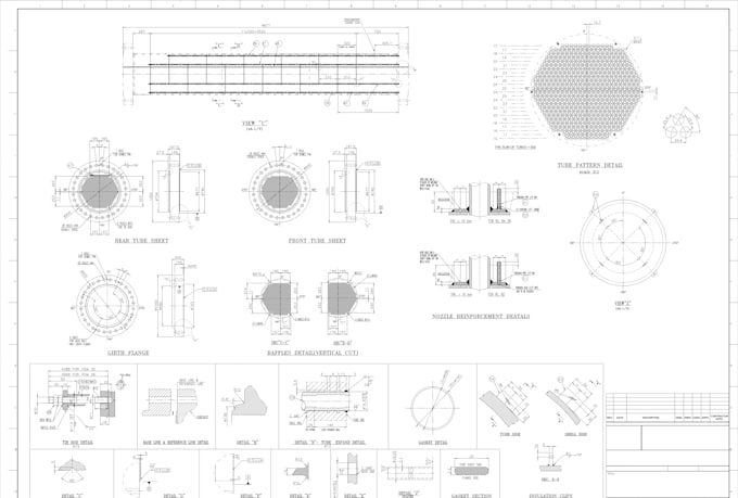 design shell and tube heat exchanger mechanical drawings